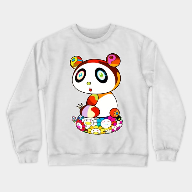 Murakami Panda X Happy Smiling Flower Ball Crewneck Sweatshirt by fun stuff, dumb stuff